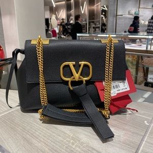 Valentino All Leather Chain Bag/Satchel/crossbody